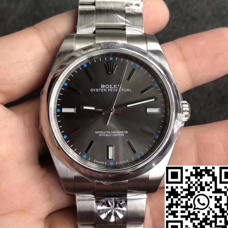 114300 Oyster Grey Perpetual Rolex Dial Factory AR 39MM 0227